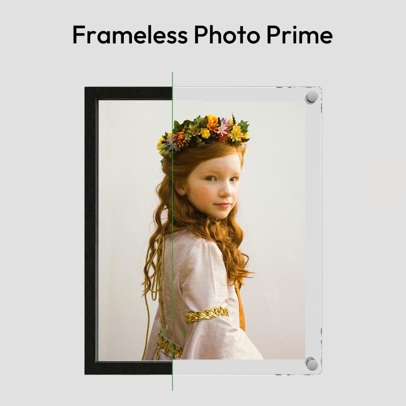 NIUBEE 8x8 Clear Acrylic Wall Mount Floating Frameless Picture Frame for Art Works Photography Frames-Double Panel(Full Frame is 10.5x10.5 inch) - Image 3